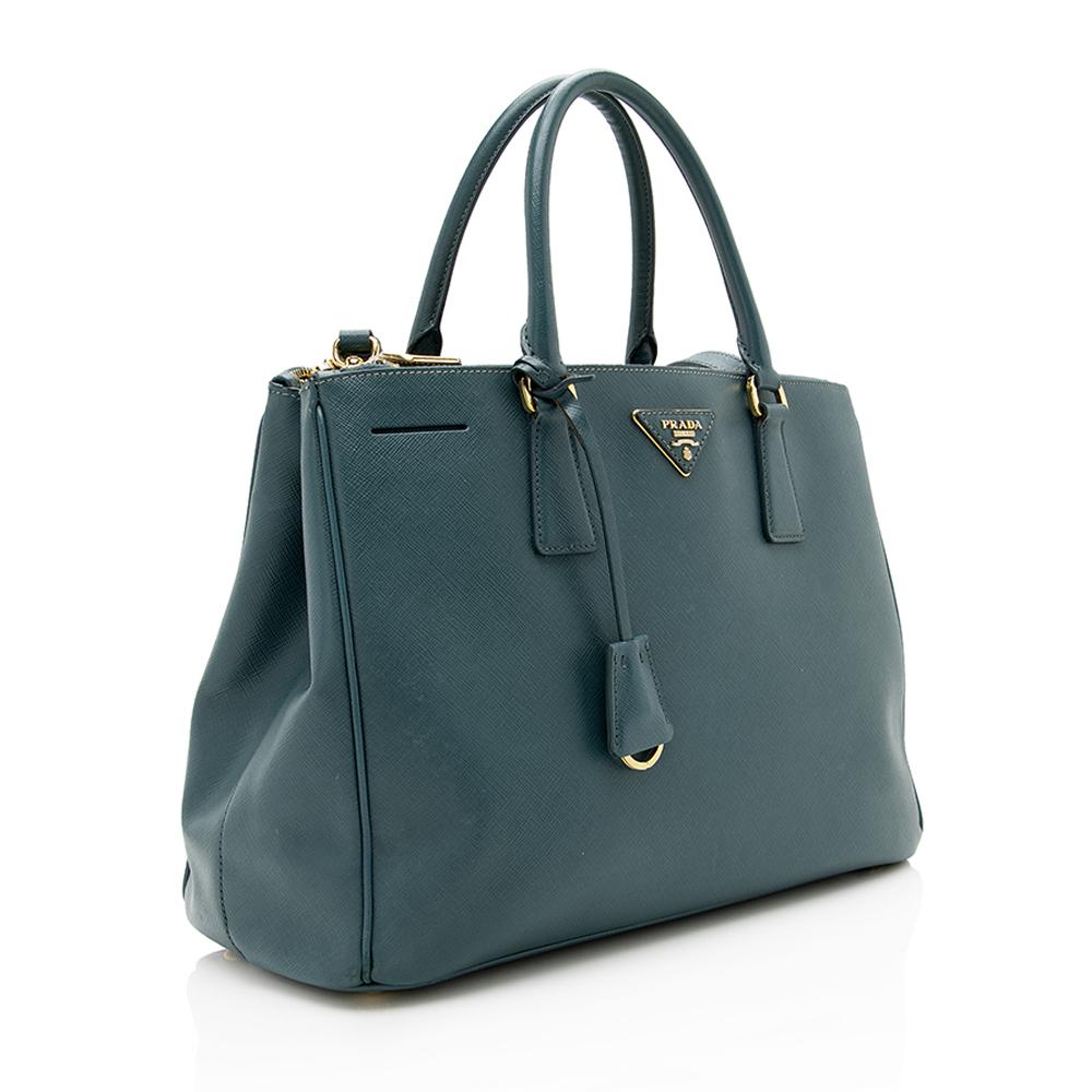 Prada Saffiano Lux Double-Zip Medium Tote  