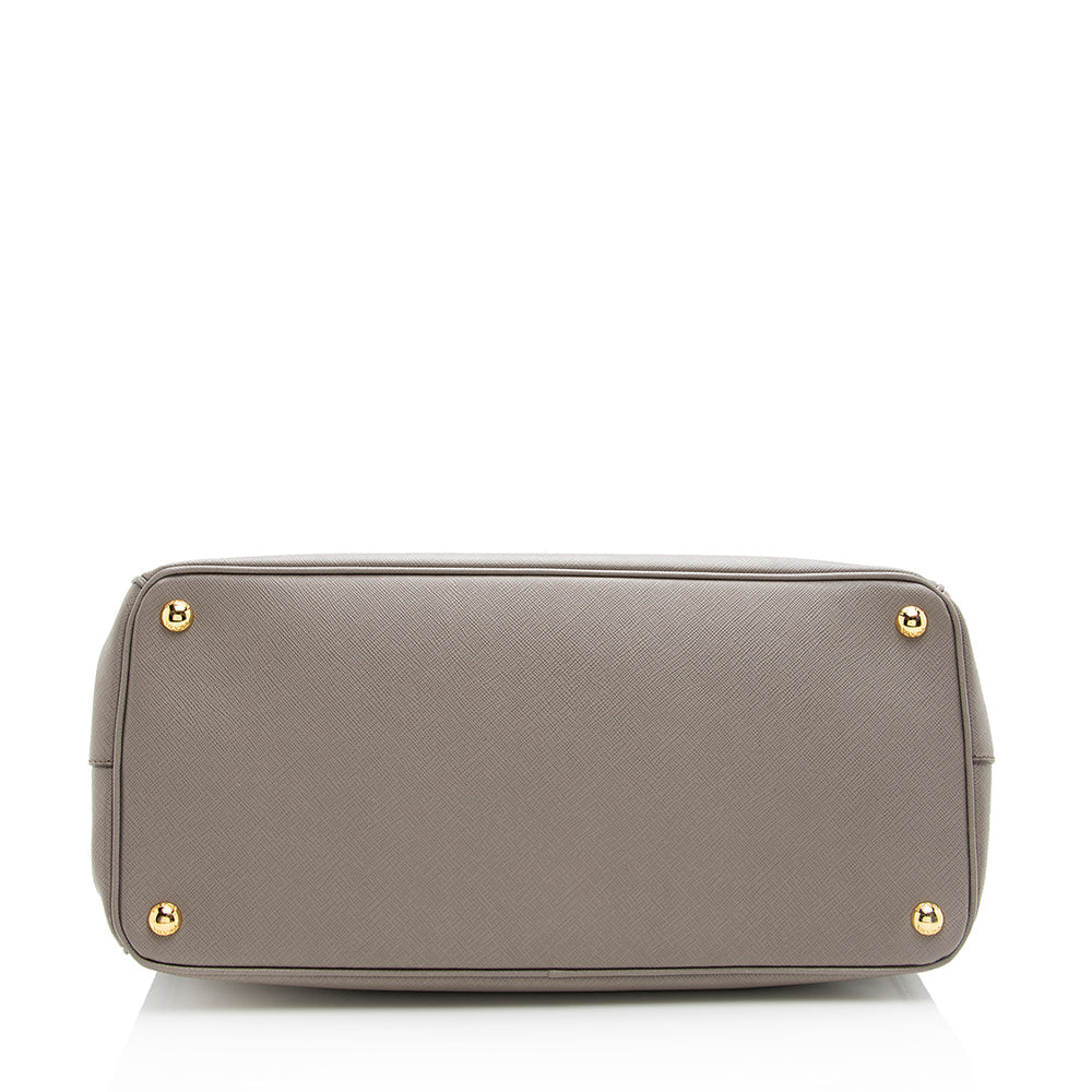 Prada Saffiano Lux Double-Zip Medium Tote (SHF-19354)