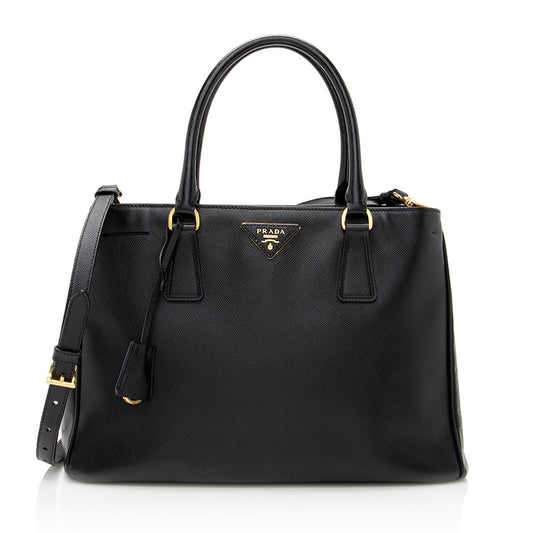 Prada Saffiano Lux Double-Zip Medium Tote (SHF-20631)