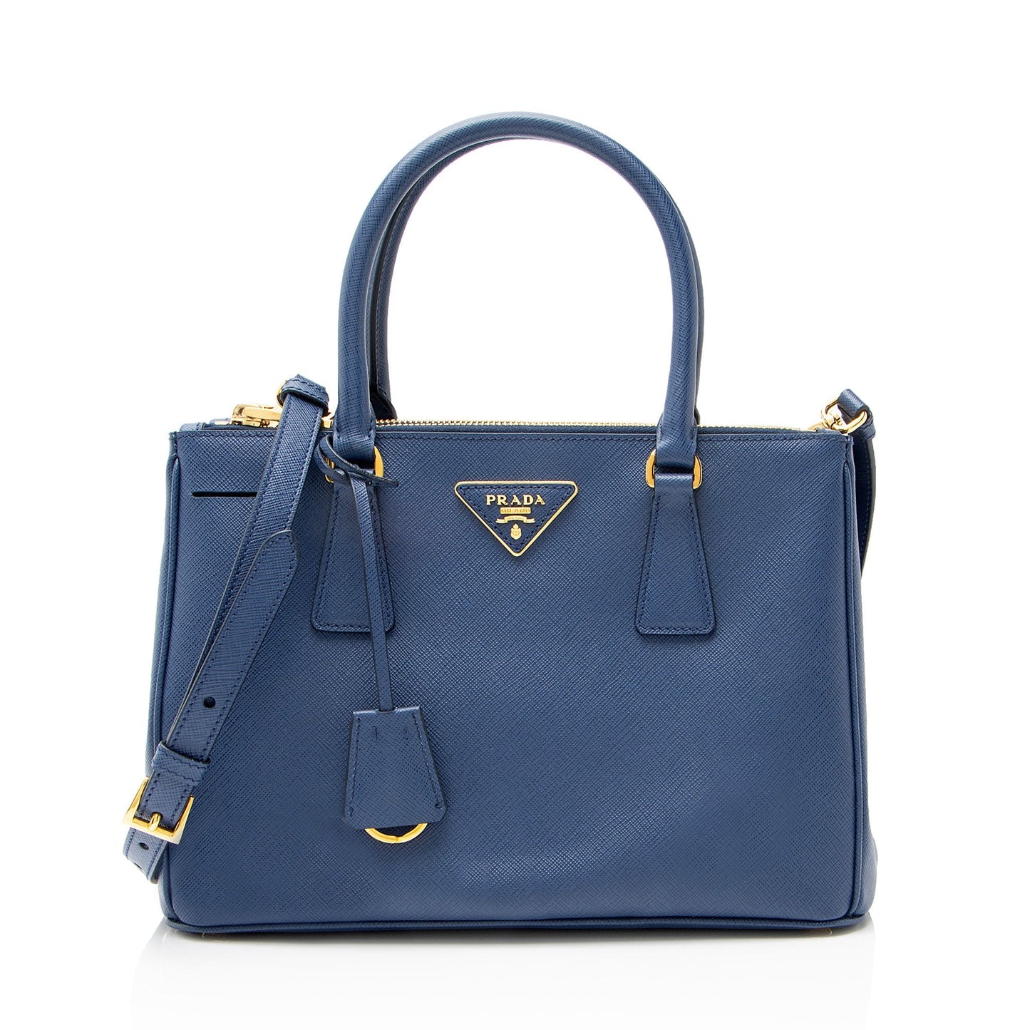 Prada Saffiano Lux Double Zip Medium Tote