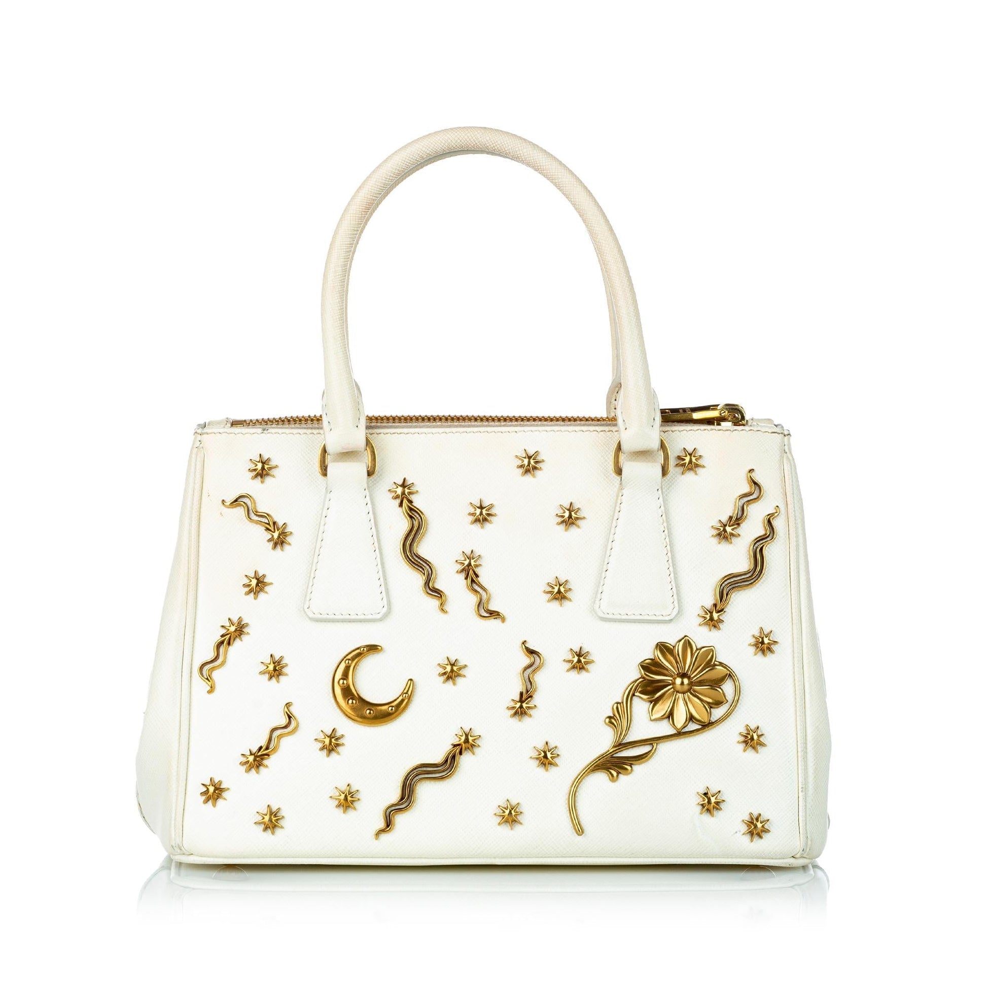 Prada Saffiano Lux Galleria Astrology Double Zip Handbag (SHG-29456)