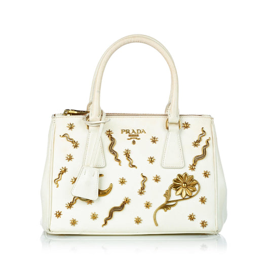 Prada Saffiano Lux Galleria Astrology Double Zip Handbag (SHG-29456)