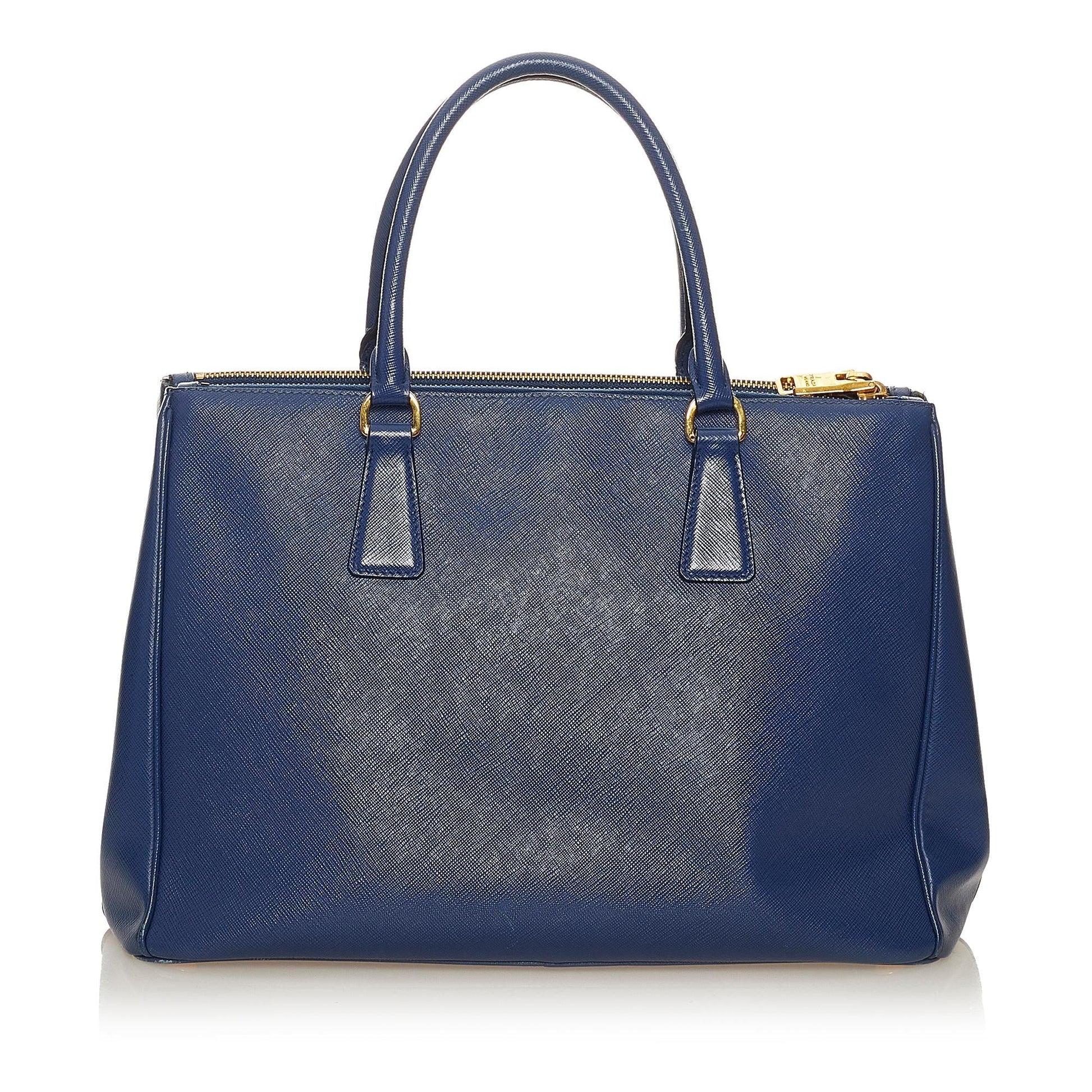 Prada Saffiano Lux Galleria Double Zip Satchel (SHG-27309)