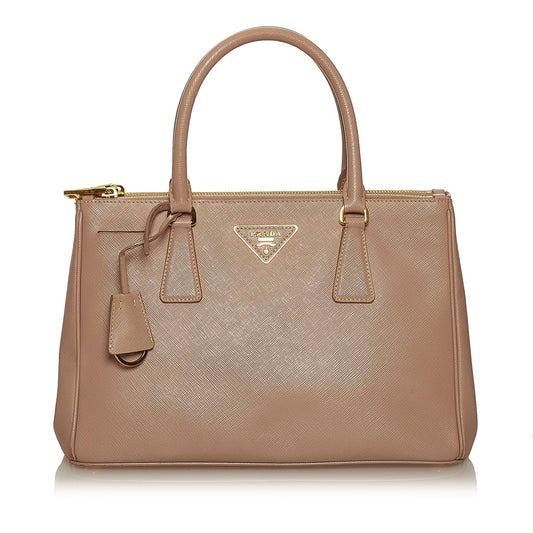 Prada Saffiano Lux Galleria Double Zip Satchel (SHG-29358)