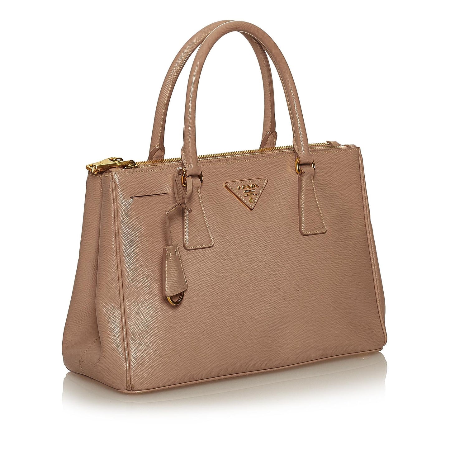 Prada Saffiano Lux Galleria Double Zip Satchel (SHG-29358)
