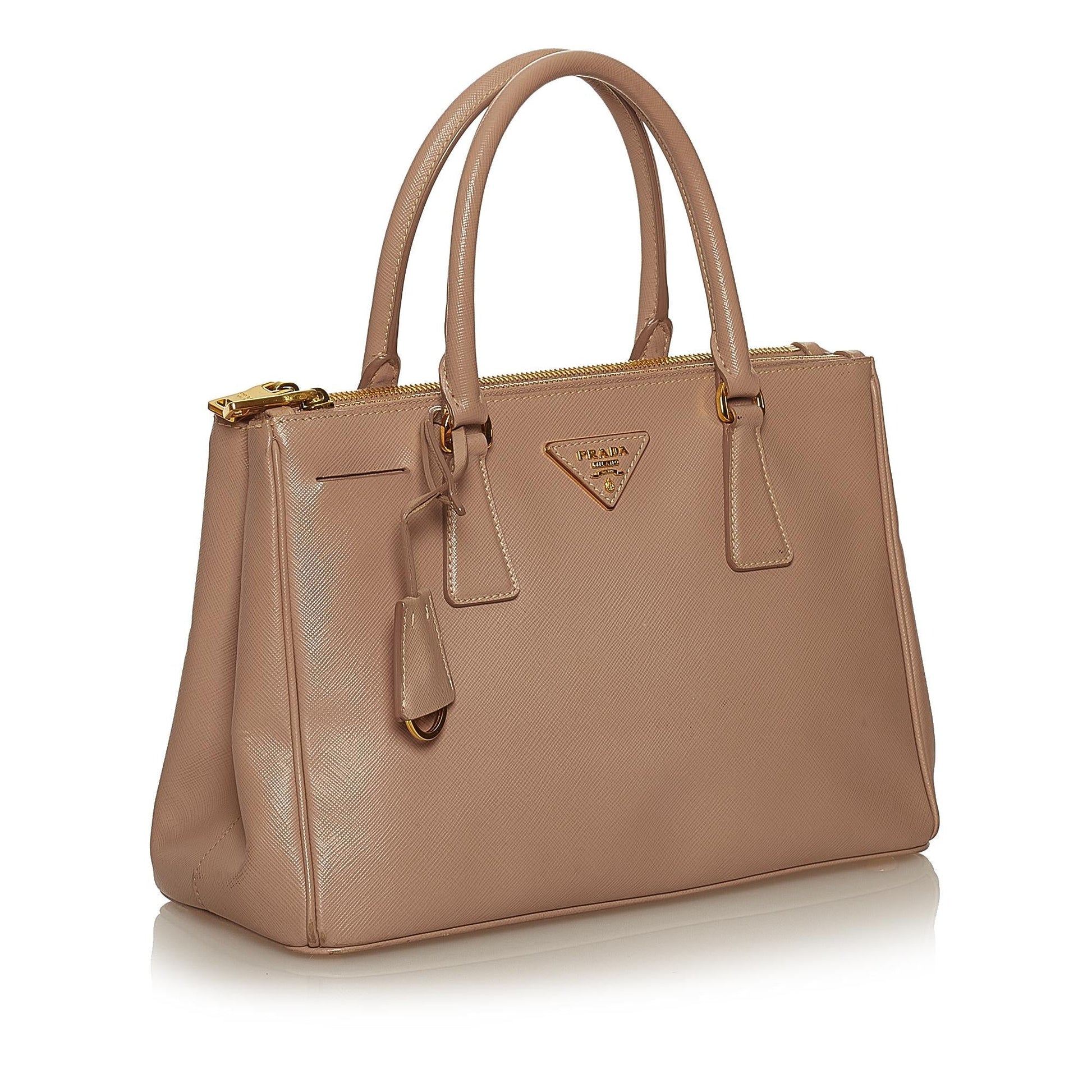 Prada Saffiano Lux Galleria Double Zip Satchel (SHG-29358)