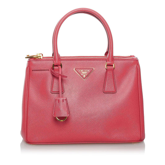 Prada Saffiano Lux Galleria Double Zip Satchel (SHG-29623)