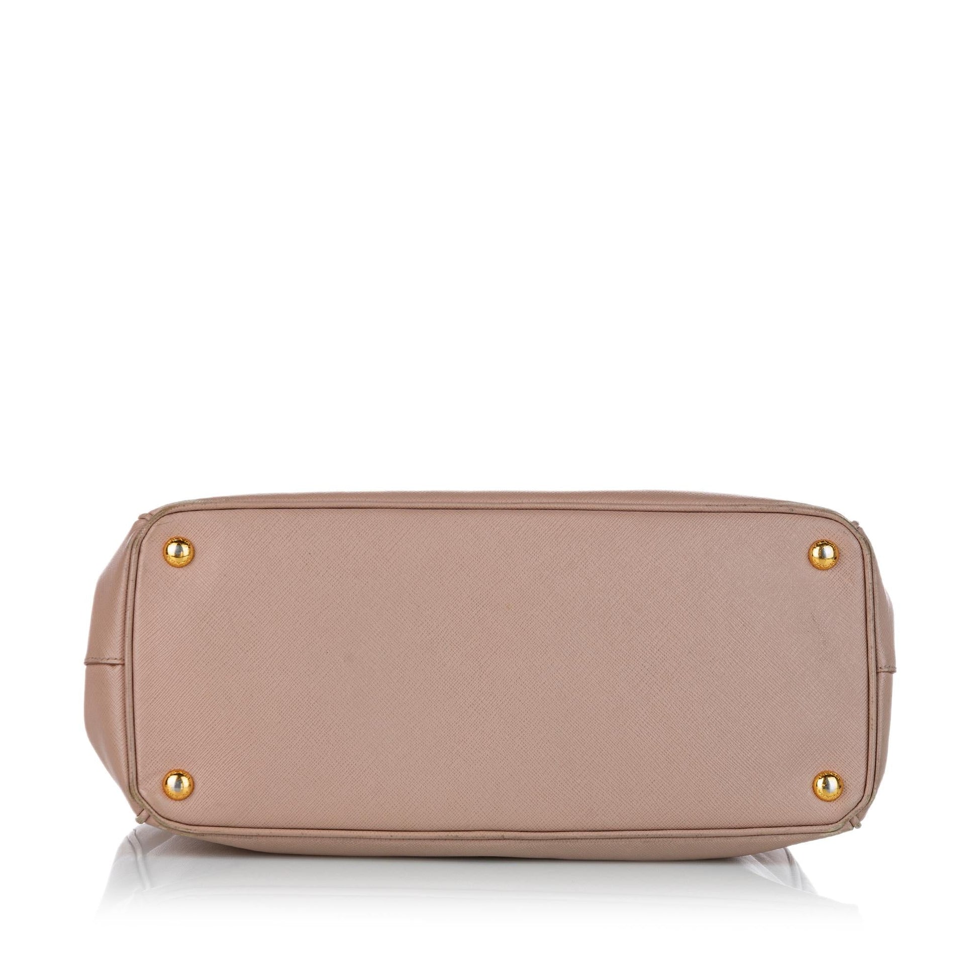 Prada Saffiano Lux Galleria Double Zip Satchel (SHG-33767)