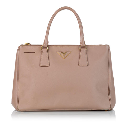 Prada Saffiano Lux Galleria Double Zip Satchel (SHG-33767)