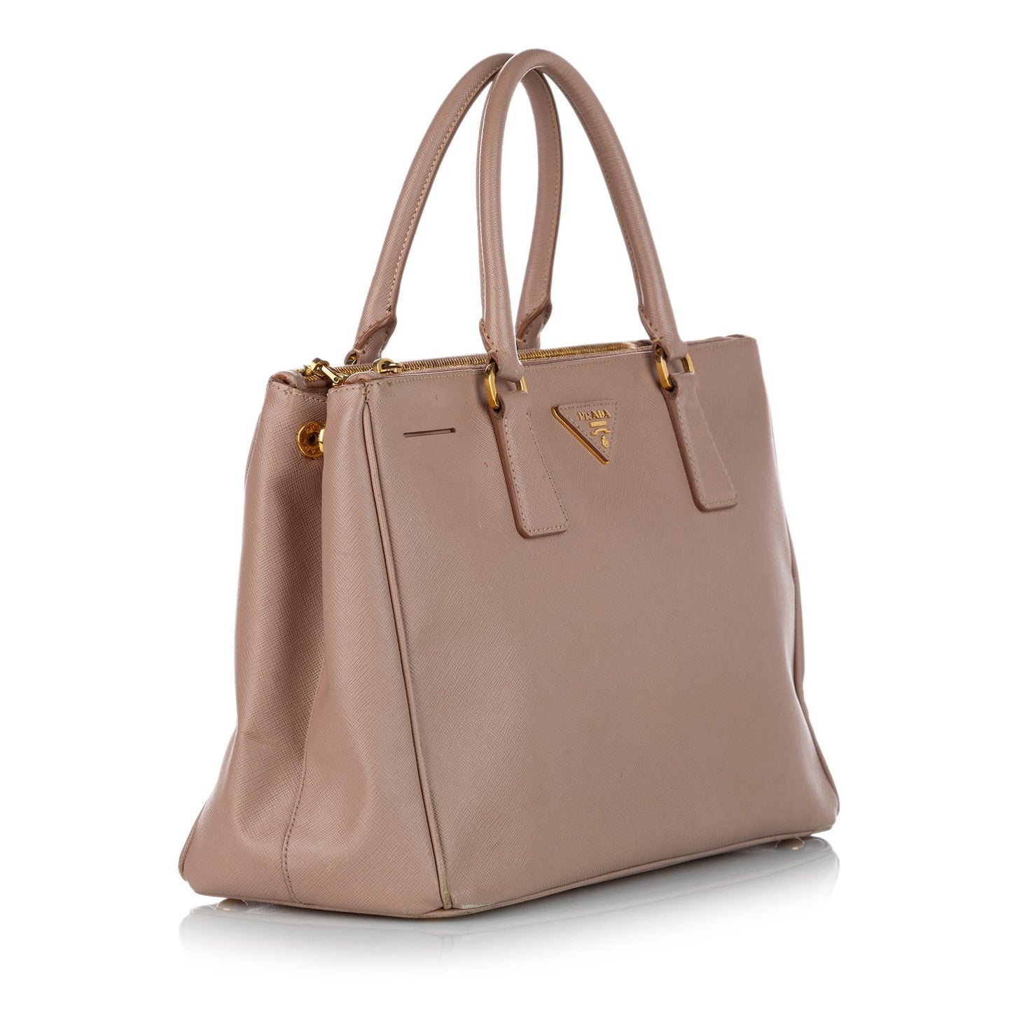 Prada Saffiano Lux Galleria Double Zip Satchel (SHG-33767)