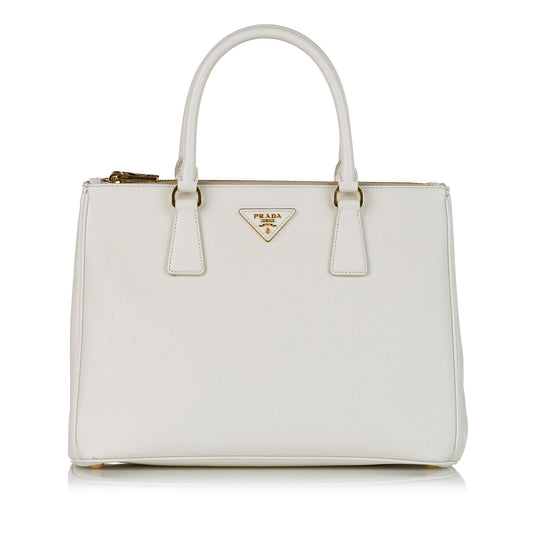 Prada Saffiano Lux Galleria Double Zip Satchel (SHG-36107)