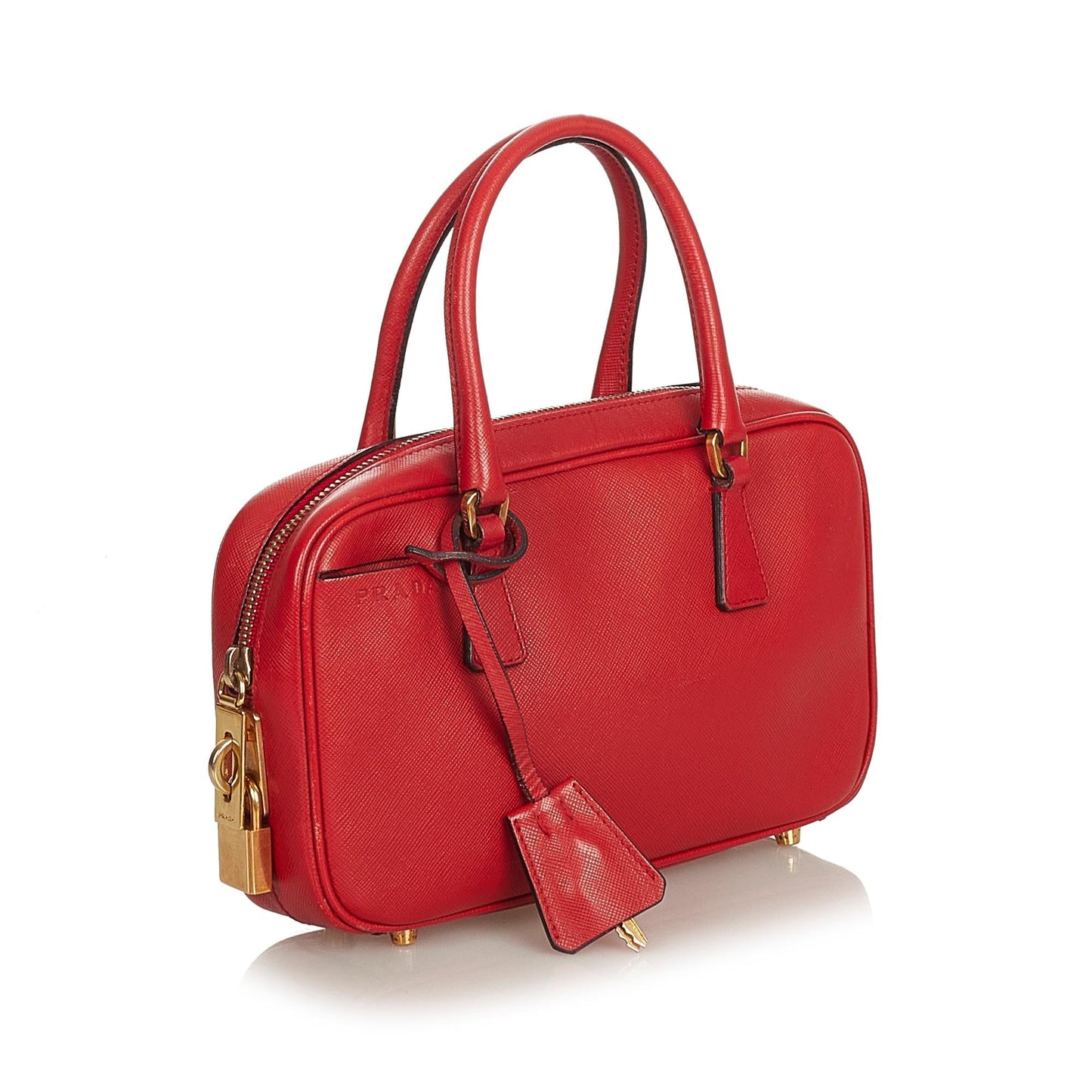 Prada Saffiano Lux Mini Handbag (SHG-25749)