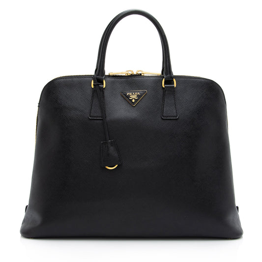 Prada Saffiano Lux Promenade Large Satchel (SHF-V0lAjx)