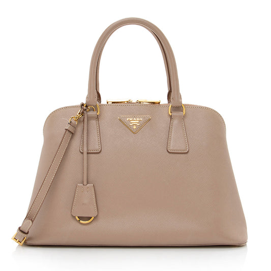 Prada Saffiano Lux Promenade Top Handle Satchel (SHF-15568)