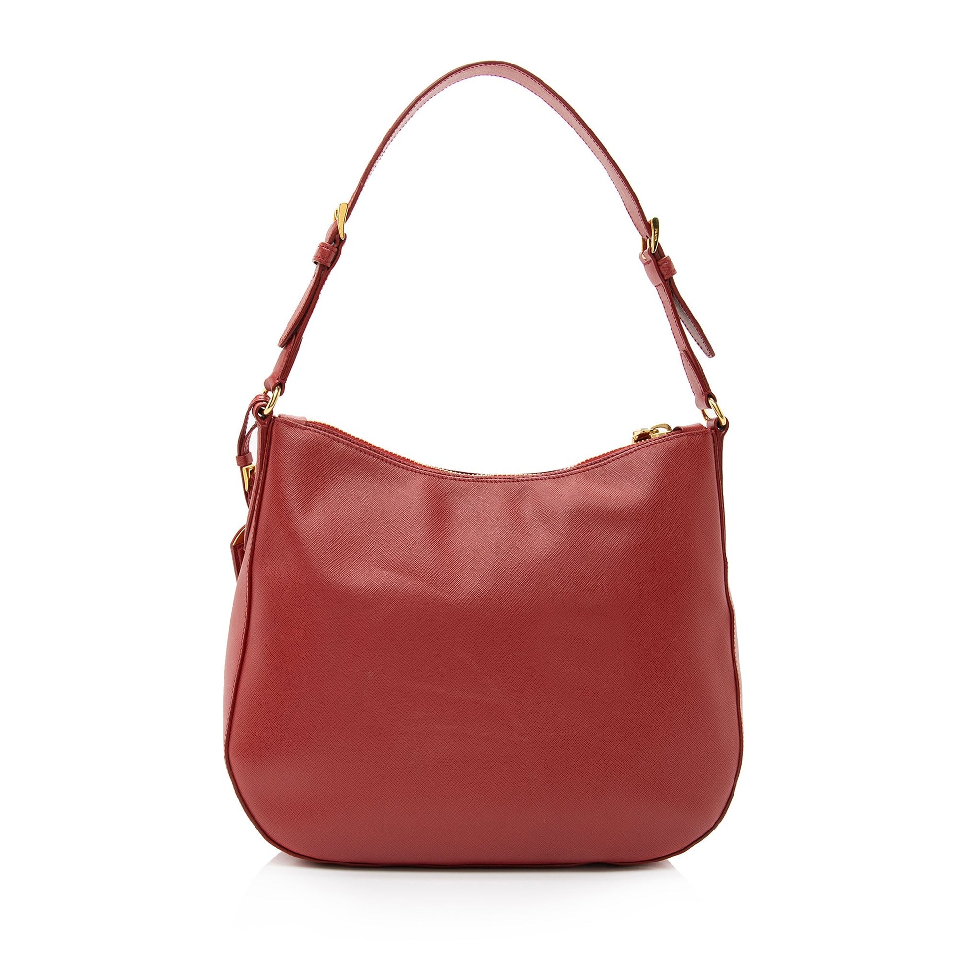 Prada Saffiano Lux Zip Medium Hobo (SHF-22986)