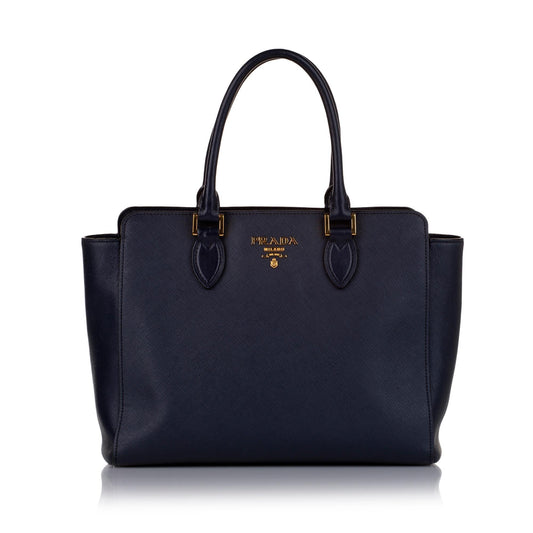 Prada Saffiano Lux & City Calf Zip Tote (SHG-34947)