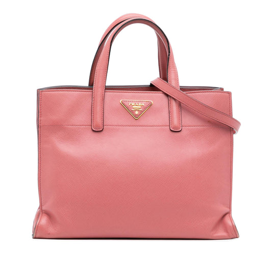 Prada Saffiano Soft Triple Pocket Tote