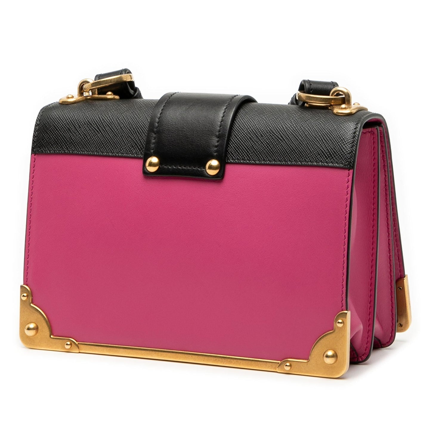 Prada Saffiano Trimmed City Calf Cahier Crossbody