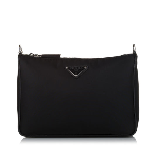 Prada Saffiano-Trimmed Re-Nylon Crossbody Bag (SHG-35635)