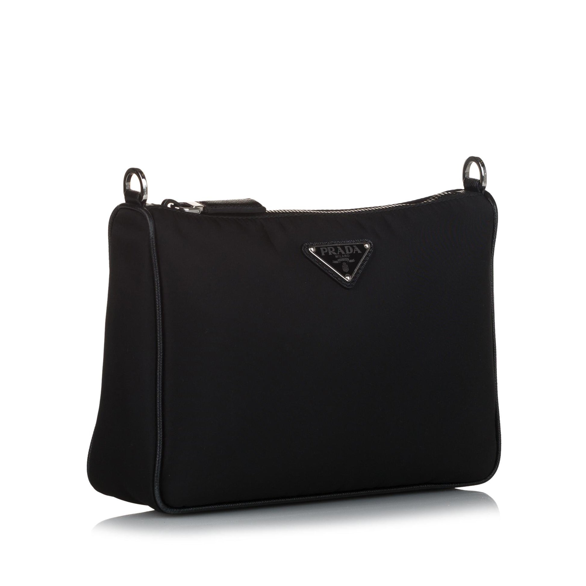 Prada Saffiano-Trimmed Re-Nylon Crossbody Bag (SHG-35635)