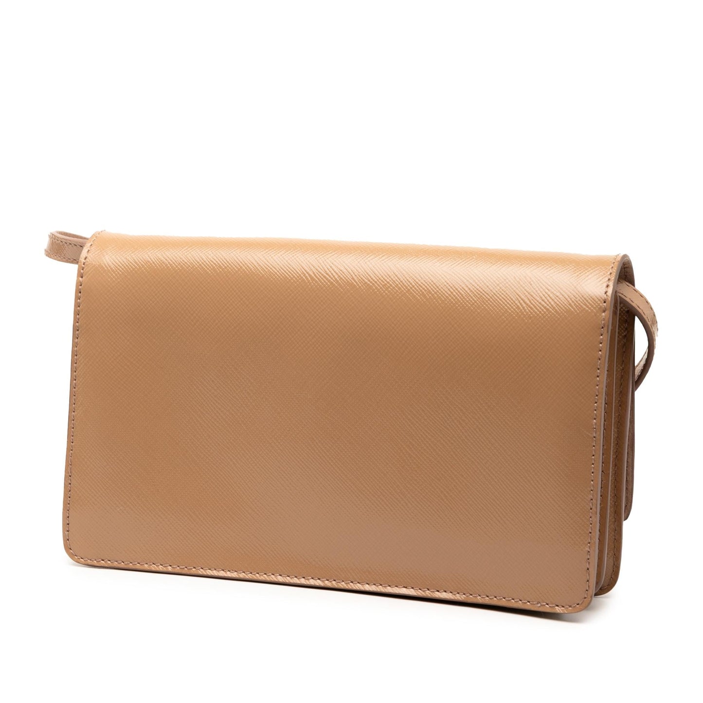 Prada Saffiano Vernice Wallet On Strap