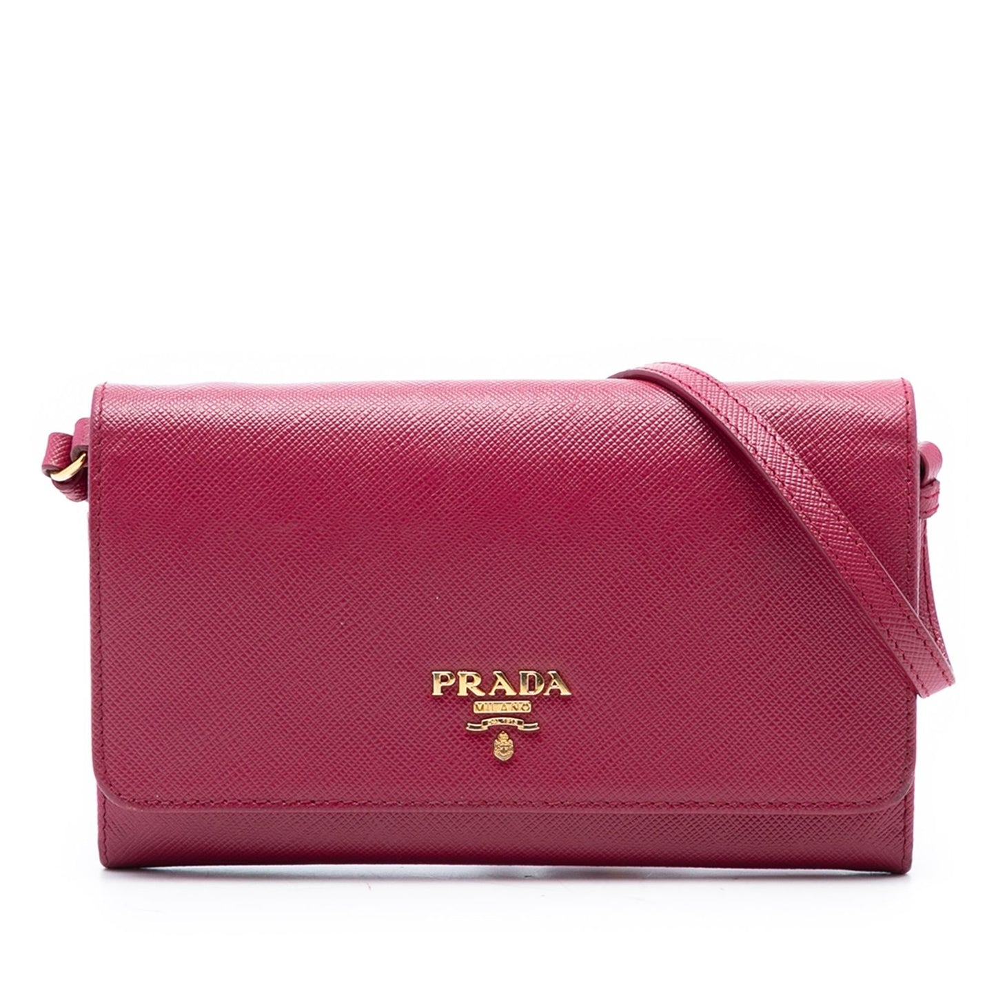 Prada Saffiano Wallet on Strap