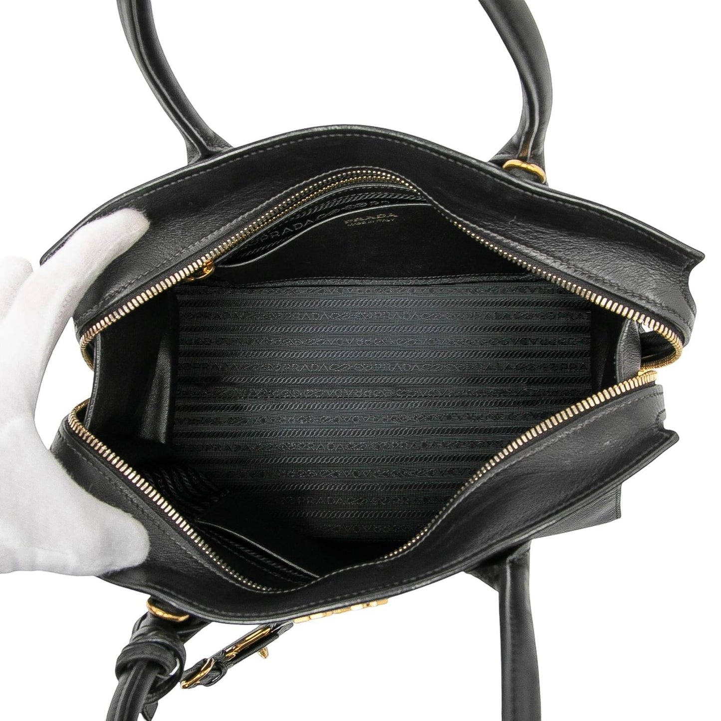 Prada Saffiano and City Calf Esplanade Satchel