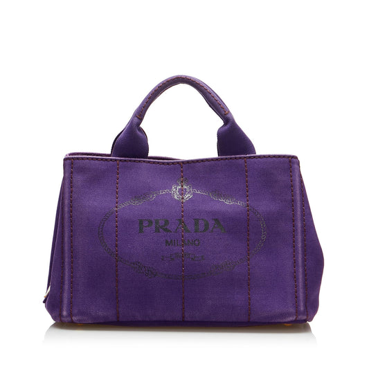 Prada Small Canapa Logo Satchel (SHG-oeVbeC)
