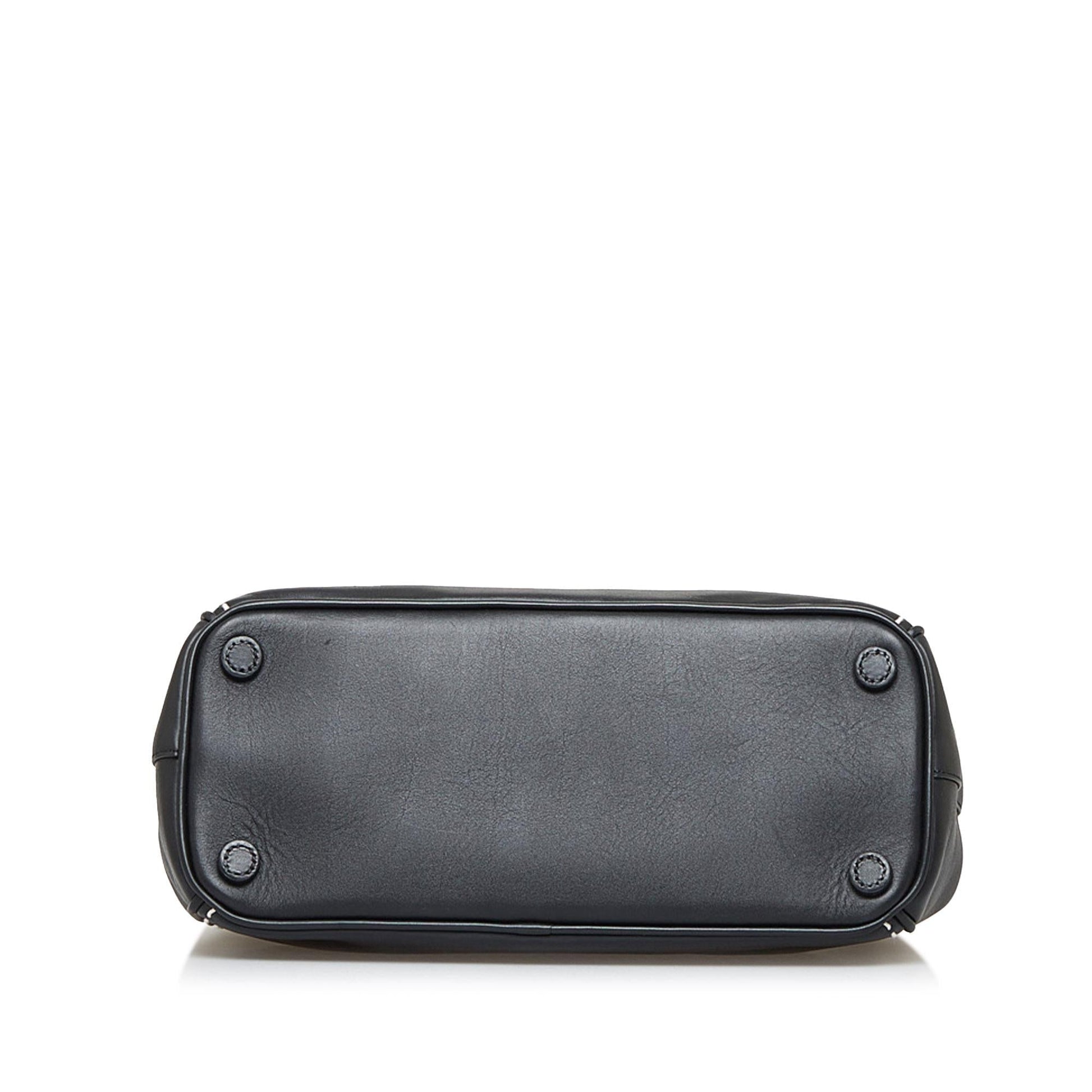 Prada Small City Calf Hand Stitched Galleria Double Zip (SHG- ) Luxury Handbag