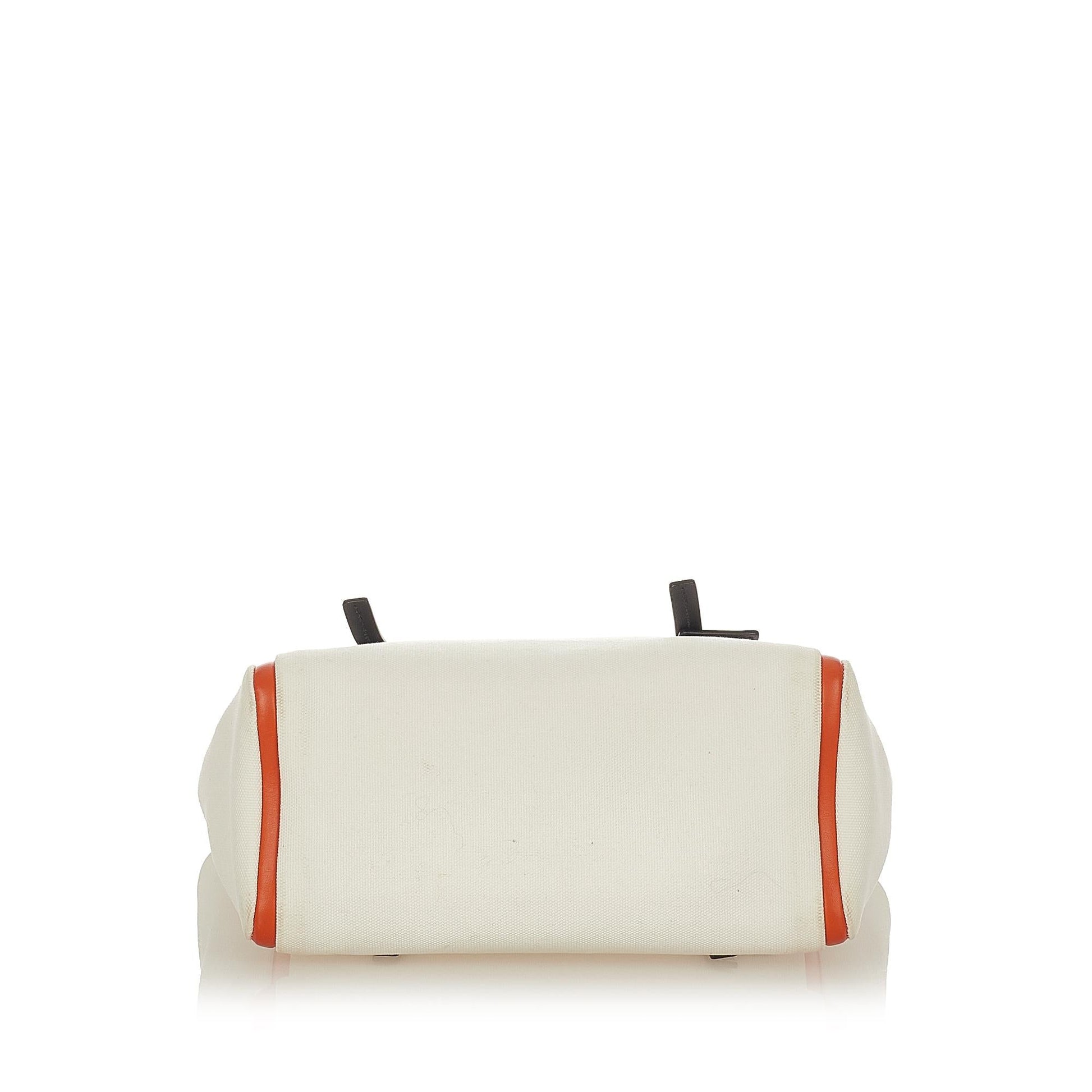Prada Small Ouverture Canvas Satchel (SHG-26453)