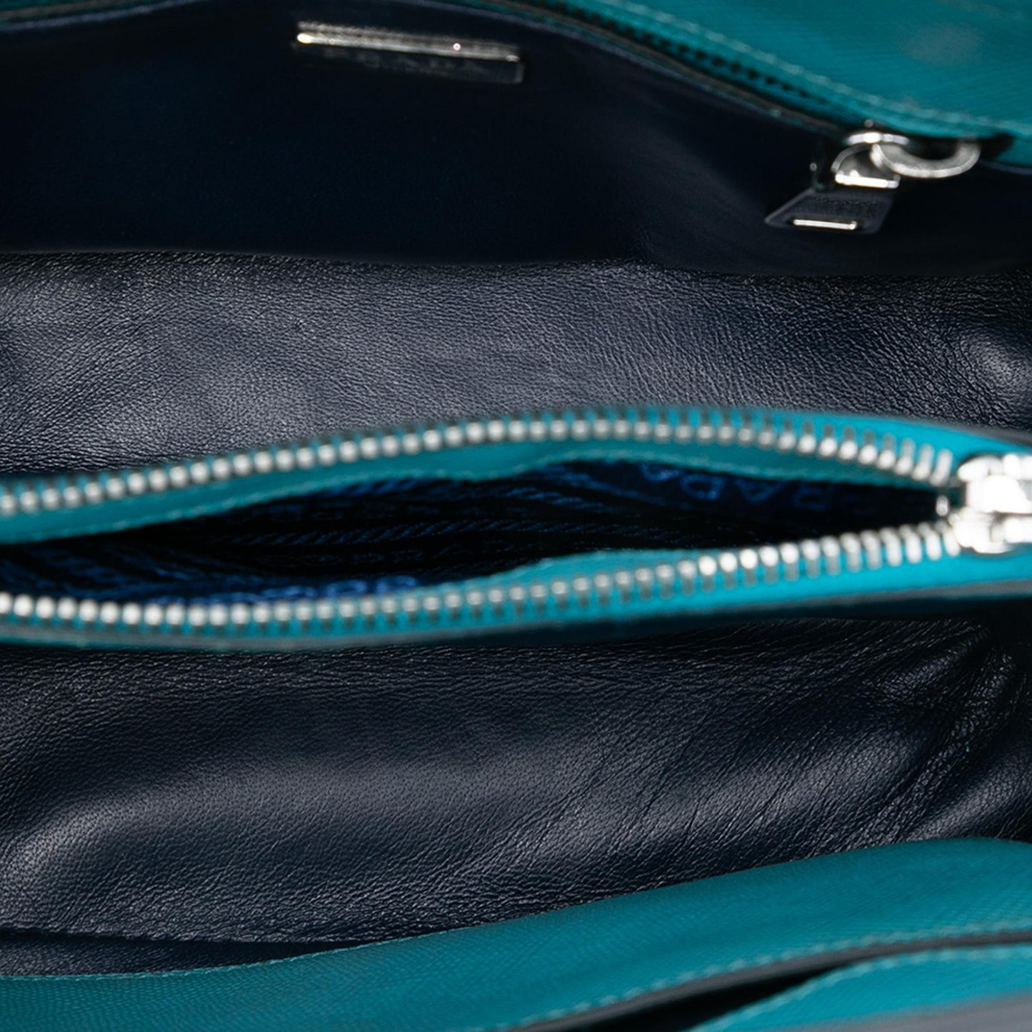 Prada Small Saffiano Cuir Turnlock Twin Satchel