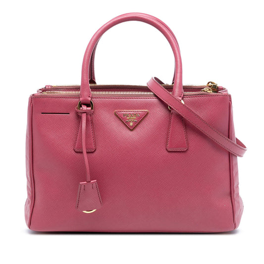 Prada Small Saffiano Lux Galleria Double Zip Satchel