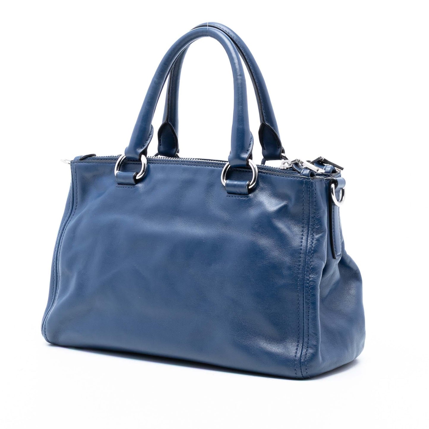 Prada Soft Calf Double Zip Satchel