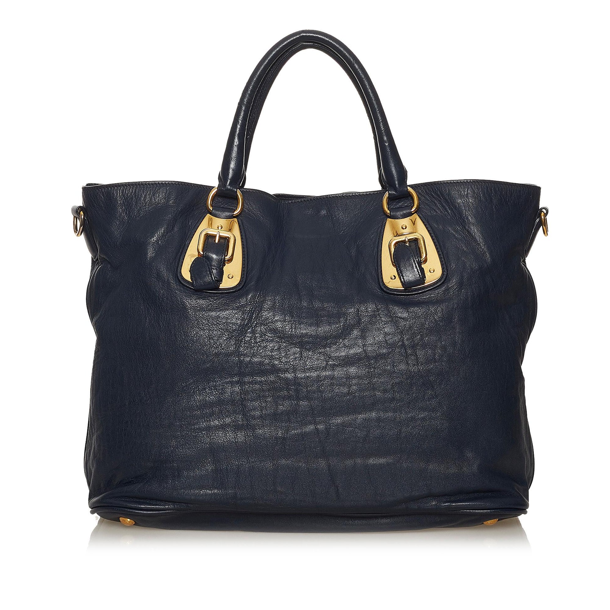 Prada Soft Calf Leather Satchel (SHG-28736)