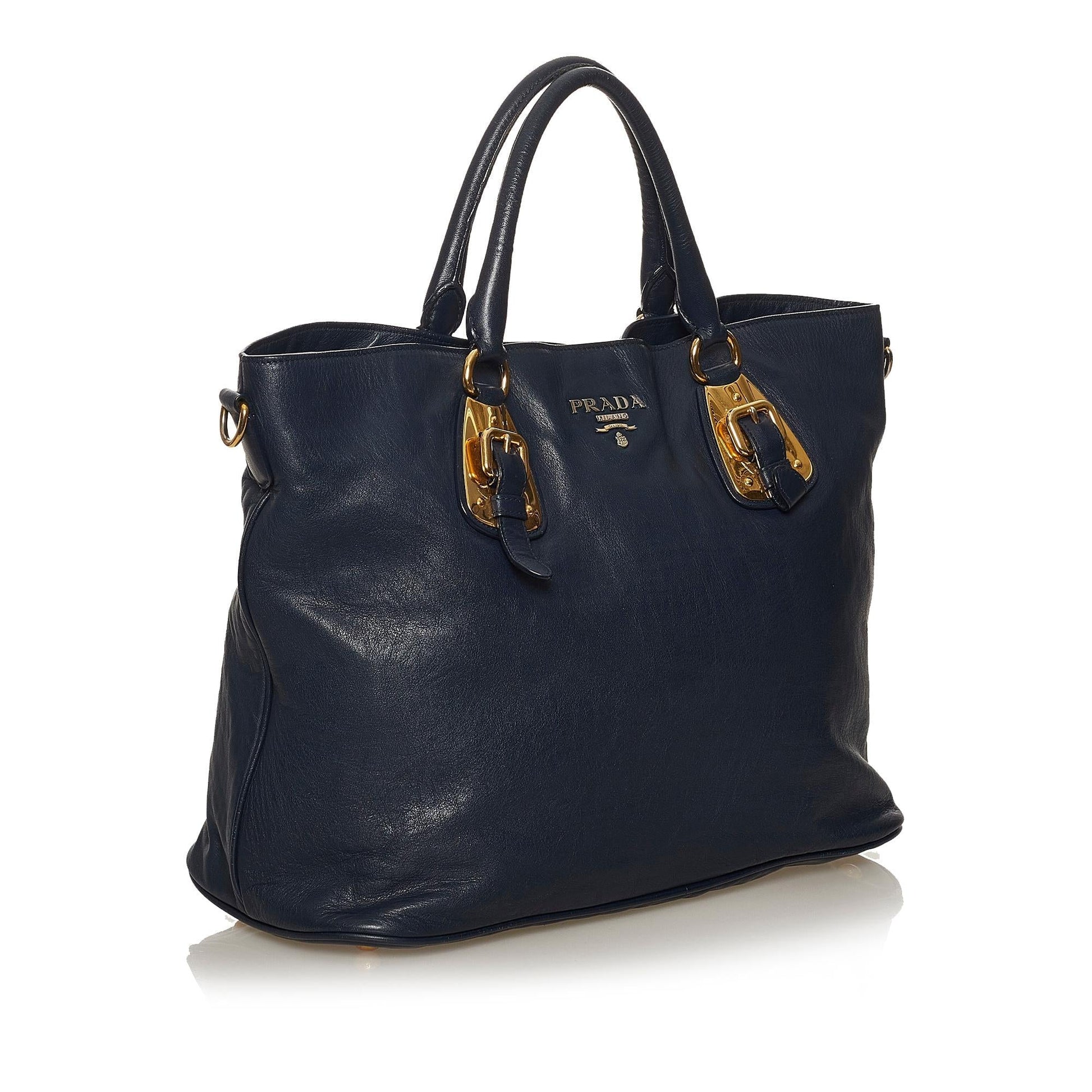 Prada Soft Calf Leather Satchel (SHG-28736)