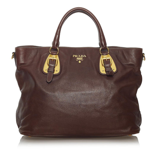 Prada Soft Calf Leather Satchel (SHG-29403)