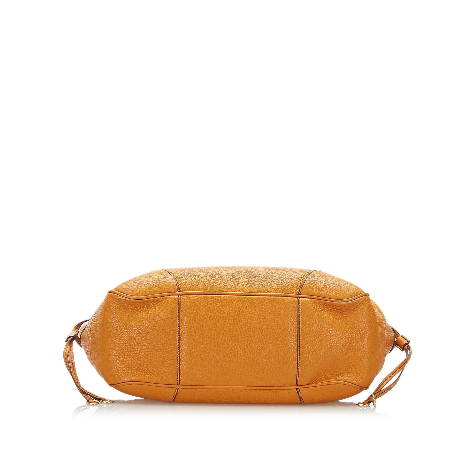 Prada Sound Lock Leather Handbag (SHG-31521)