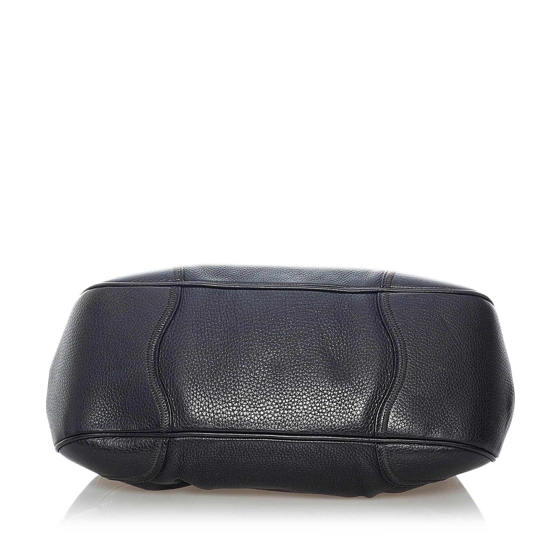 Prada Sound Lock Leather Shoulder Bag (SHG-31380)
