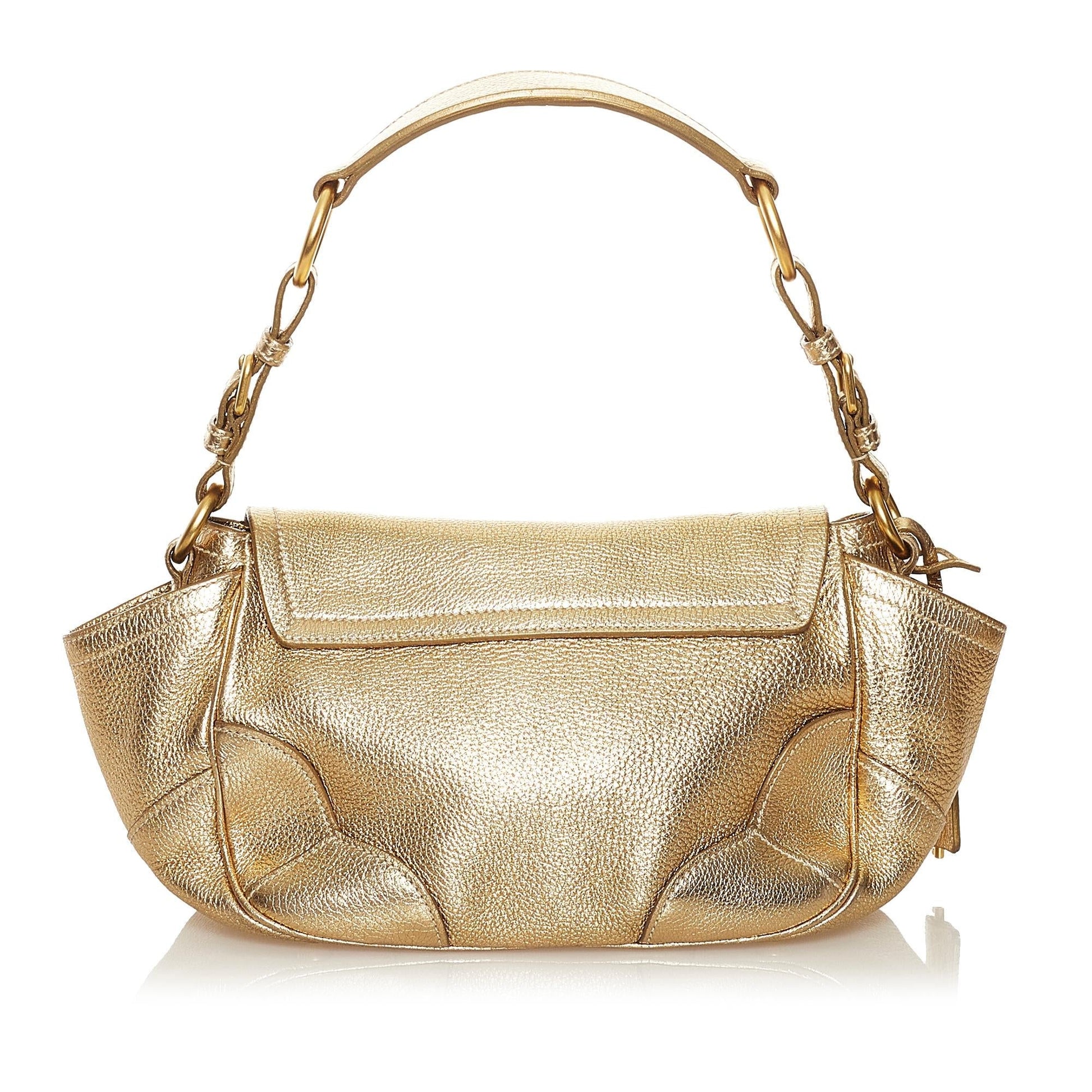 Prada Sound Lock Leather Shoulder Bag (SHG-34617)