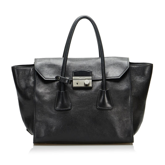 Prada Sound Lock Satchel (SHG-kwP9Bq)
