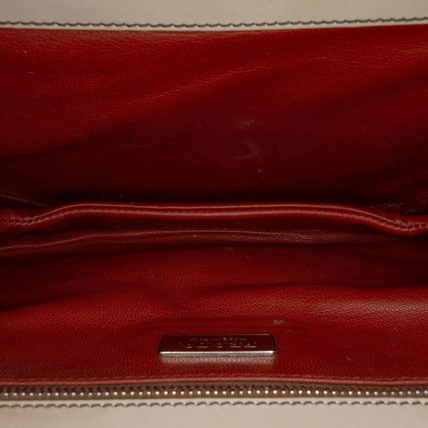 Prada Spazzolato Logo Frame Shoulder Bag