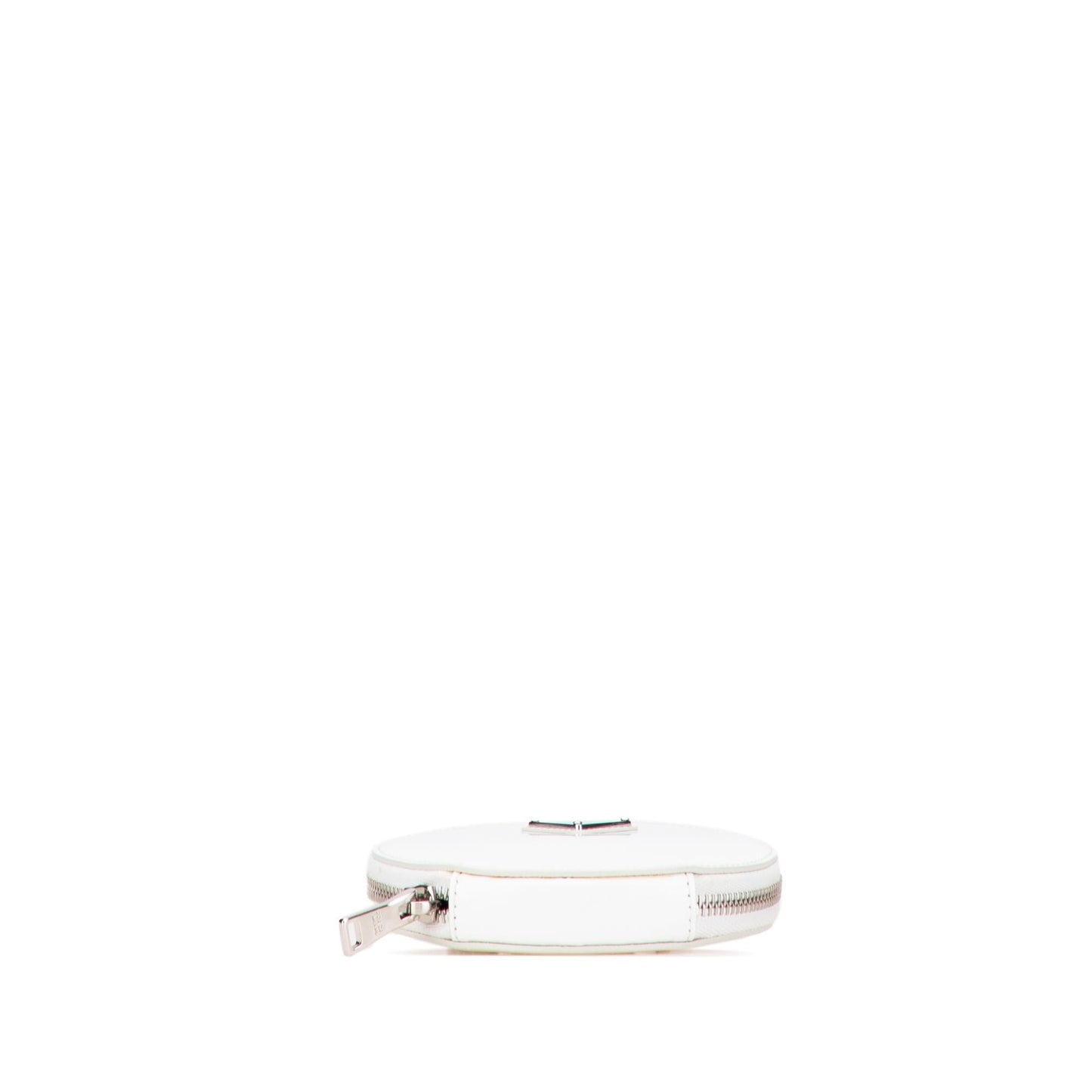 Prada Spazzolato Round Chain Coin Crossbody