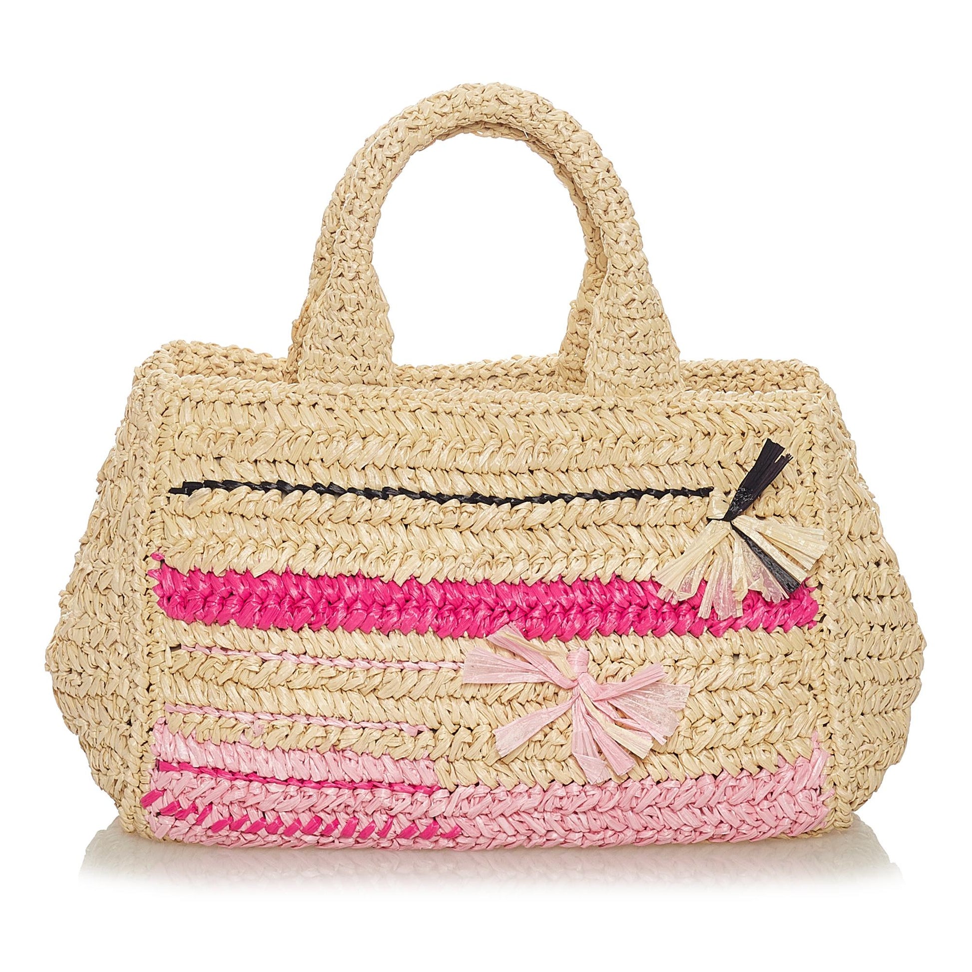 Prada Straw Satchel (SHG-27161)