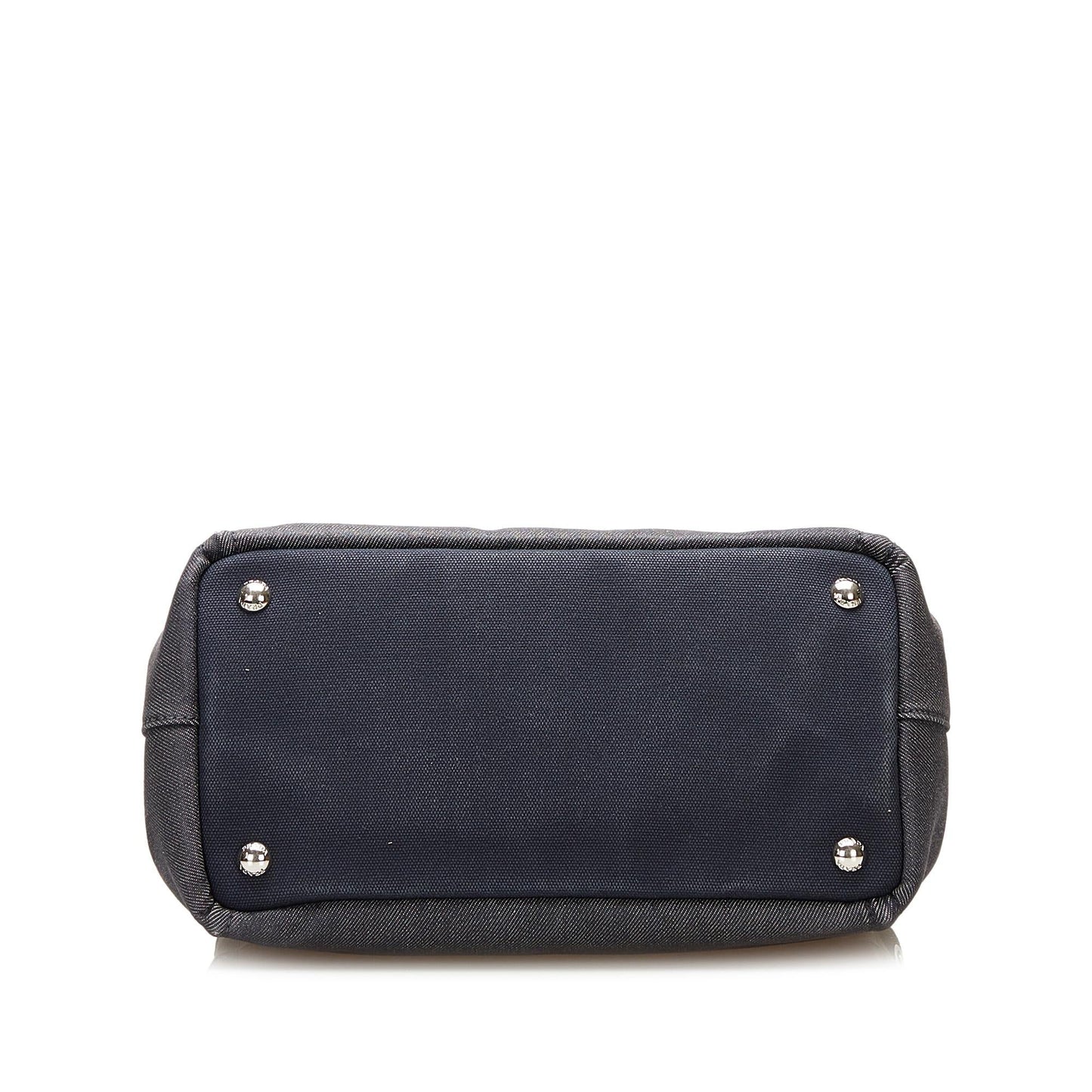 Prada Studded Canapa Satchel (SHG-35717)
