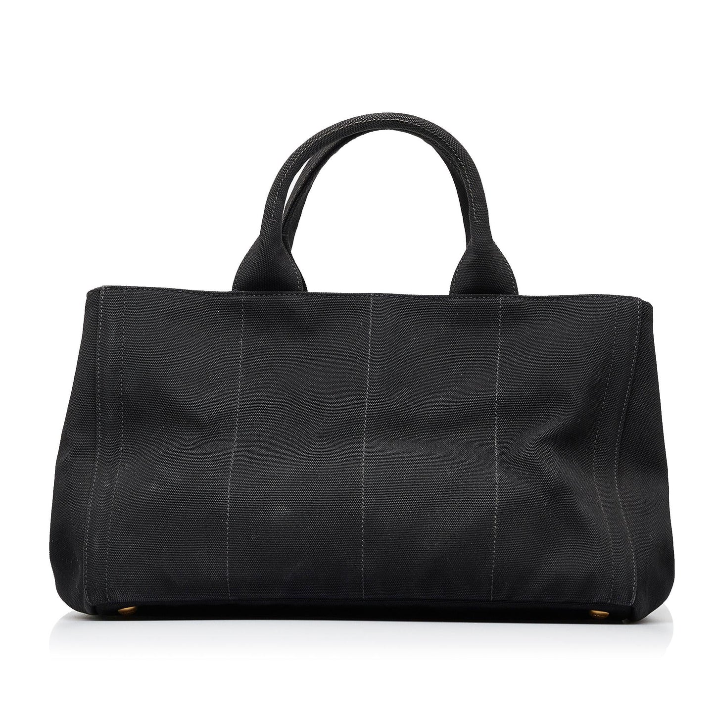 Prada Studded Canapa Tote Bag  
