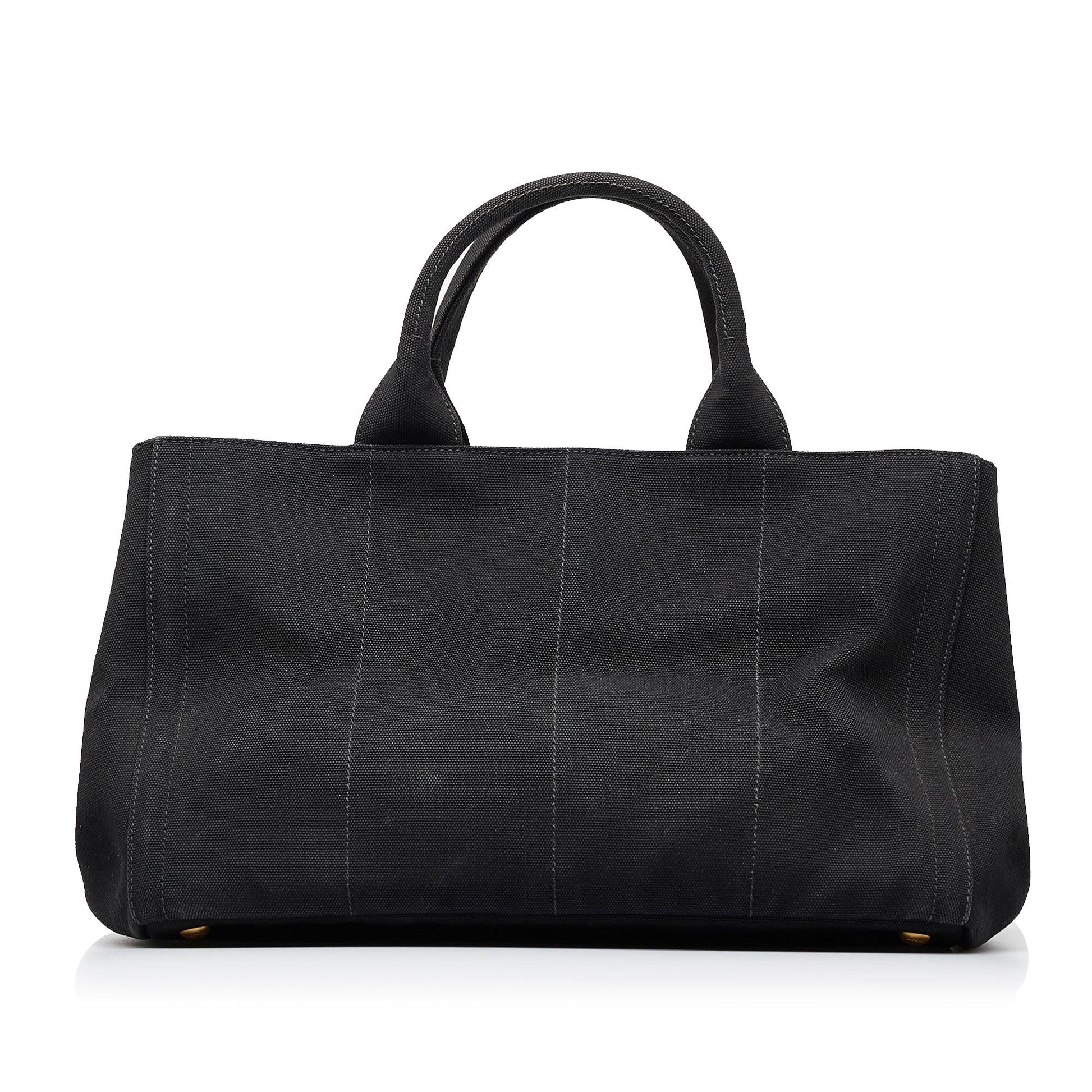 Prada Studded Canapa Tote Bag  