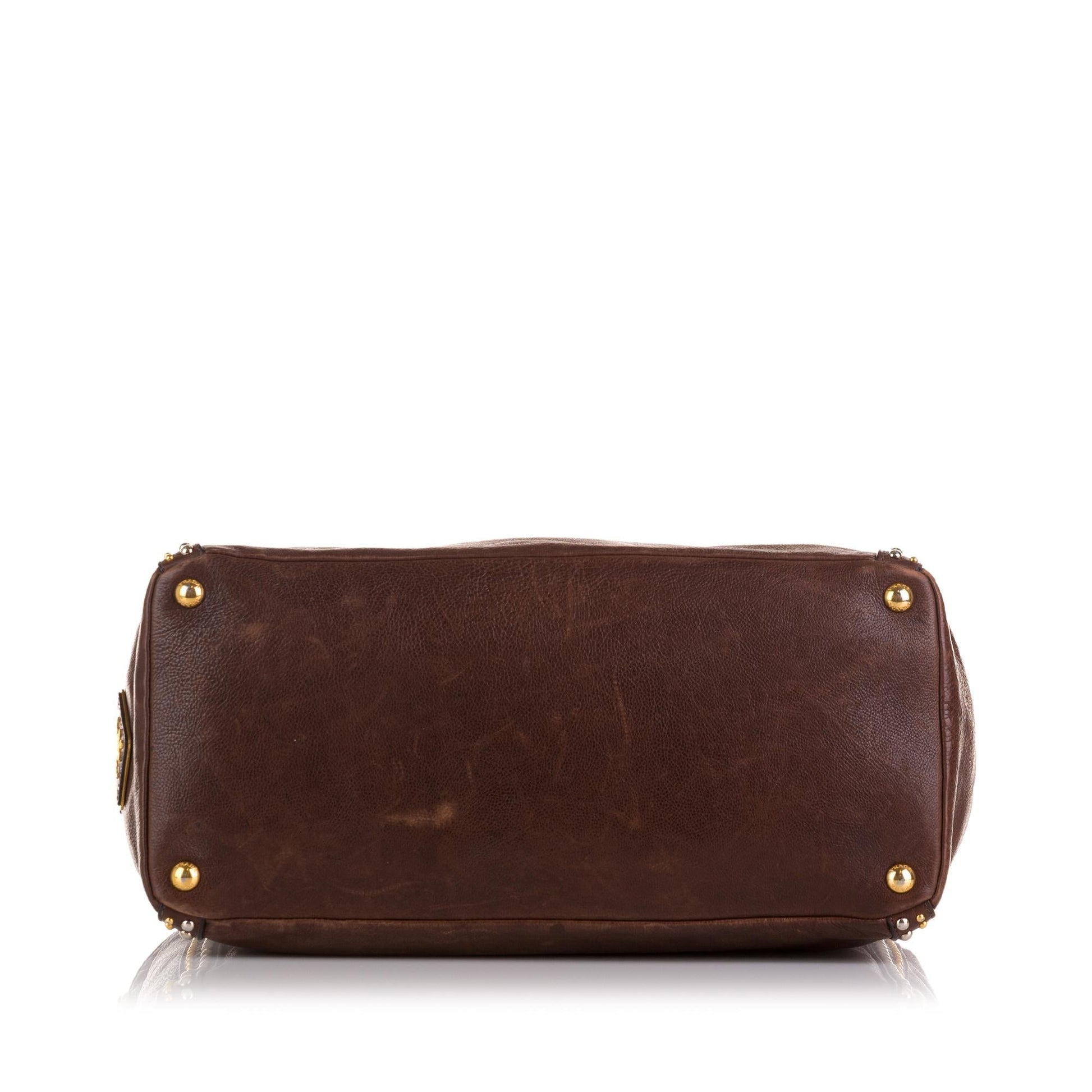 Prada Studded Craquelle Satchel (SHG-rlvrQI)
