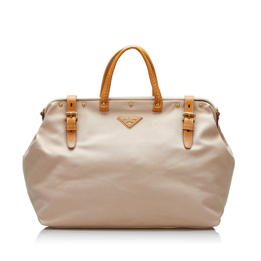 Prada Studded Tessuto Satchel (SHG-AlIgoJ)