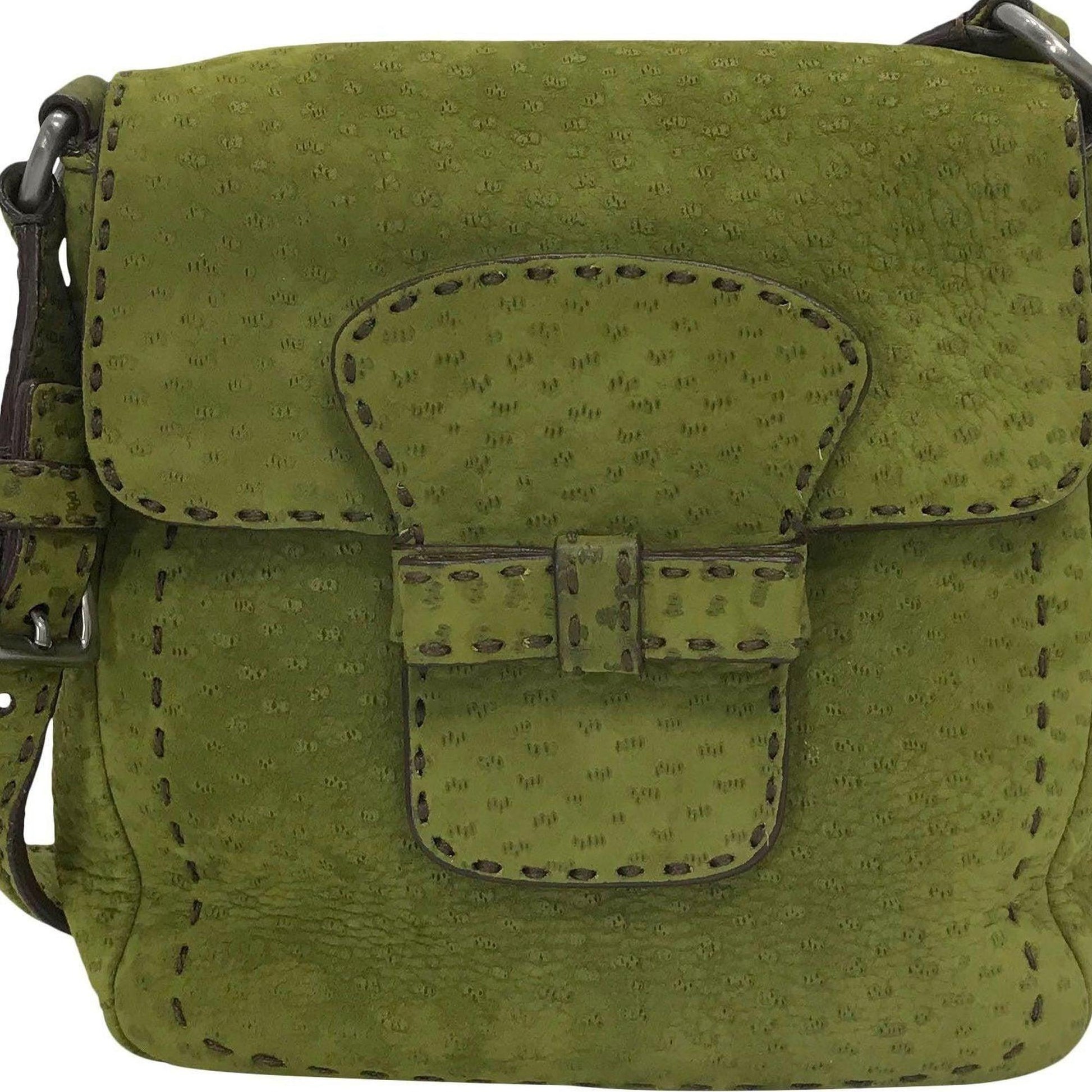 Prada Suede Saddle Shoulder Bag