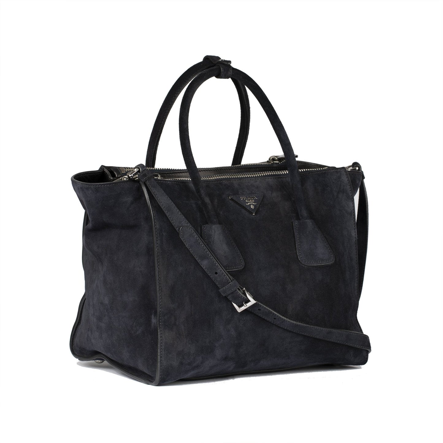 Prada Suede Twin Pocket Tote